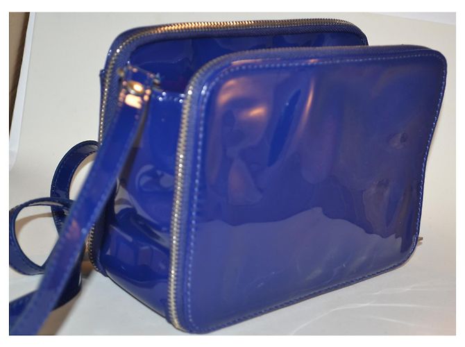 bolso de mano Versace Jeans Couture azul charol - vista 4