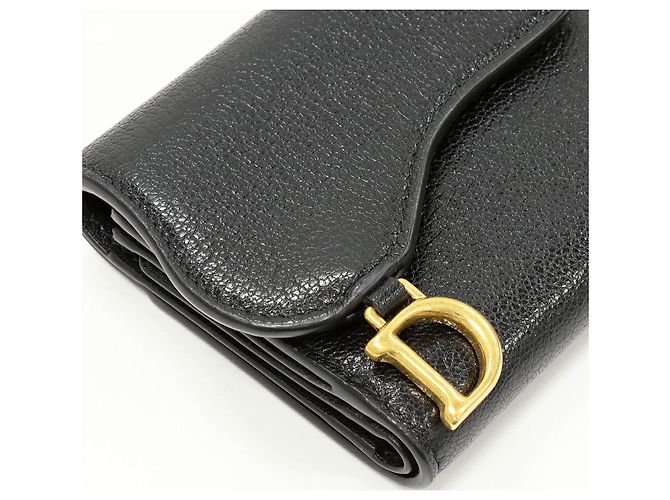 Cartera Dior Saddle Lotus de piel de cabra Negro - vista 6