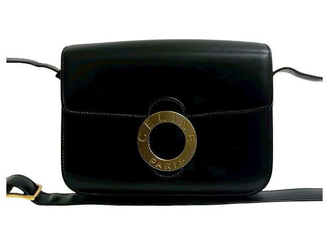 Céline Borsa a tracolla in pelle di vitello Celine Nero - vista 2