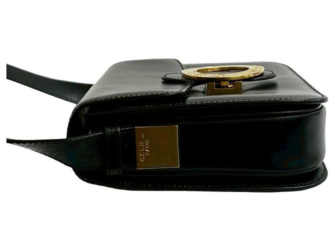 Céline Borsa a tracolla in pelle di vitello Celine Nero - vista 6