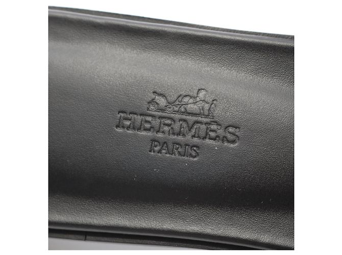 Hermès Oran Box Calf Mule Schwarz - Ansicht 5