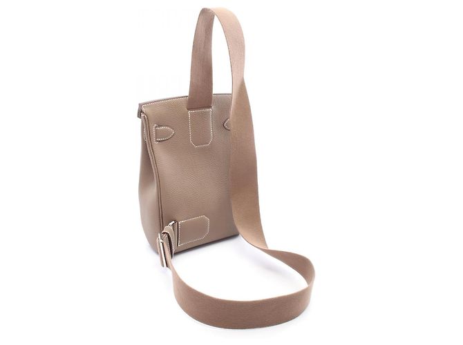 Hermès Borsa a vita 2 in 1 Hermes Kelly Aakade PM Togo Marrone - vista 2