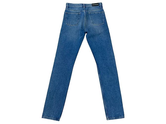 Pantalones de denim de algodón Balenciaga Azul - vista 2