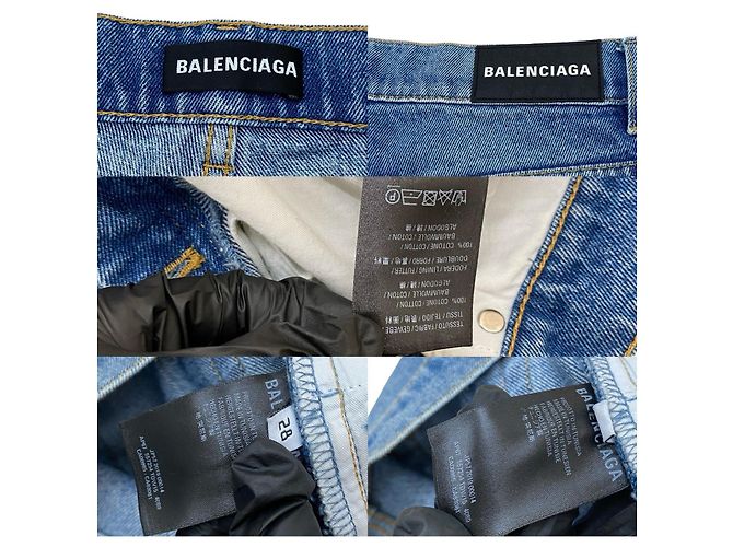 Pantalones de denim de algodón Balenciaga Azul - vista 3