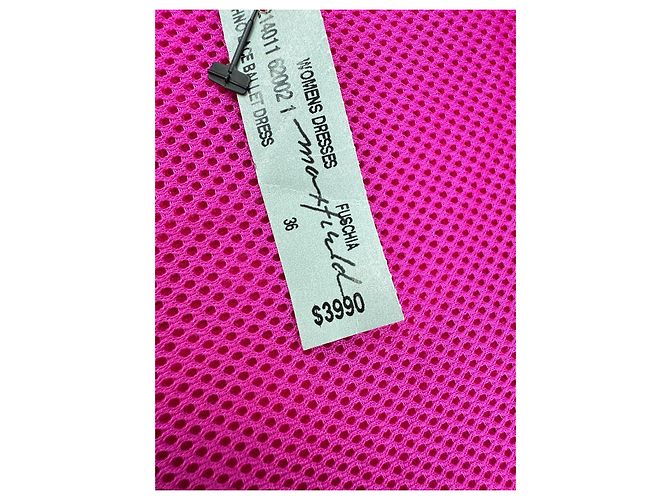 Fuchsia Spitzenkleid von Lanvin – Neu mit Etiketten Pink - Ansicht 10