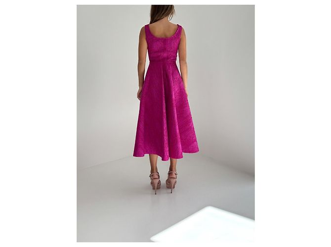 Fuchsia Spitzenkleid von Lanvin – Neu mit Etiketten Pink - Ansicht 11