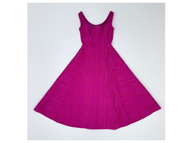 Fuchsia Spitzenkleid von Lanvin – Neu mit Etiketten Pink - Ansicht 6