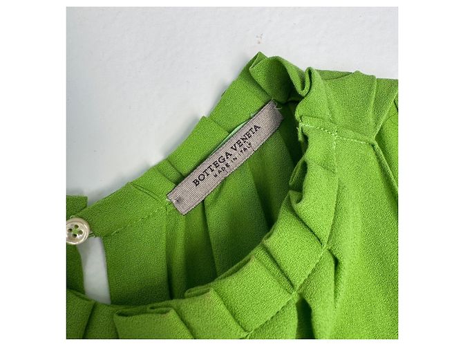 Grünes plissiertes Kleid von Bottega Veneta - Ansicht 7