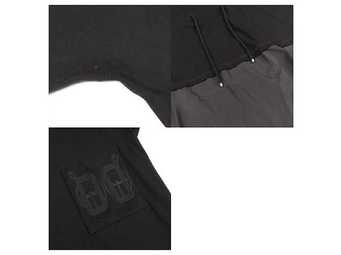 Vestido de algodón bordado con bolsillos de Hermès Negro - vista 10