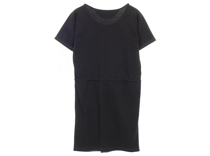 Vestido de algodón bordado con bolsillos de Hermès Negro - vista 2