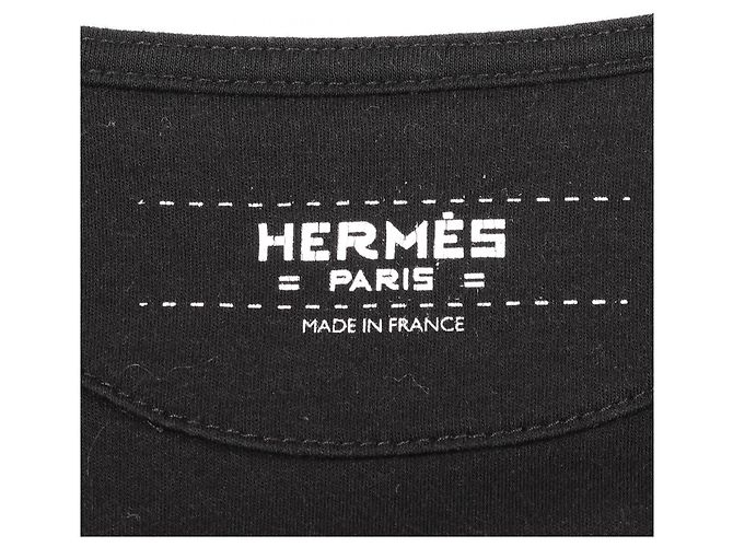 Vestido de algodón bordado con bolsillos de Hermès Negro - vista 3