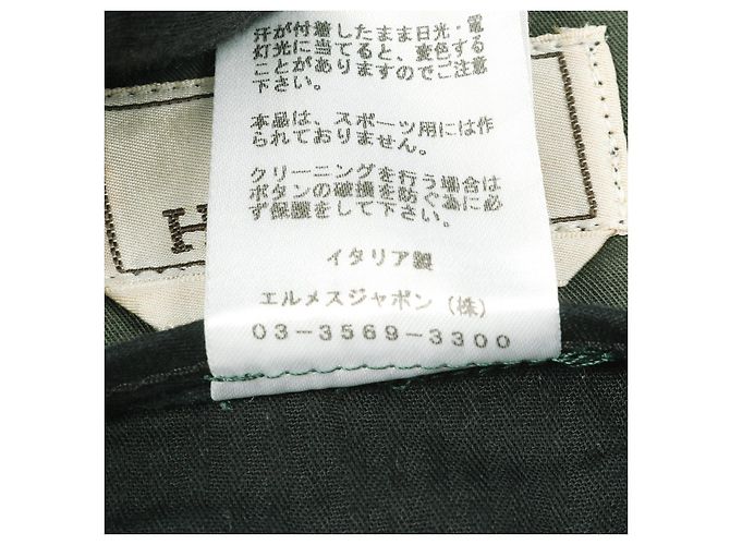 Pantaloni in cotone Hermès Verde - vista 5