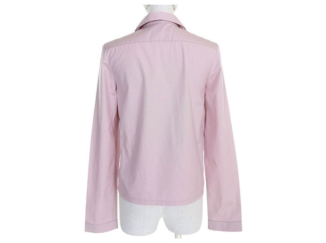 Miu Miu Camisa de algodón con bordado del logo MIUMIU Gris - vista 3