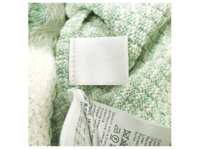 Autre Marque Vestido de punto con patrón de cesta de bambú Mame Kurogouchi Verde - vista 9