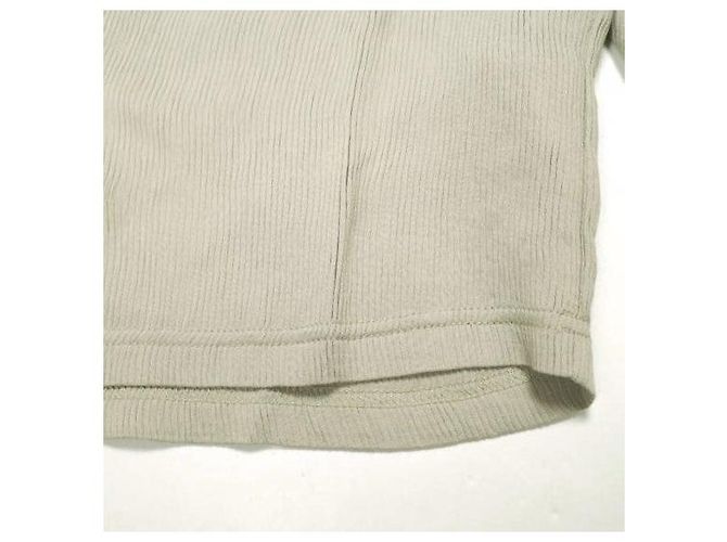 Autre Marque TOP CORTO A MANICHE QUADRATE CLANE in misto rayon Beige - vista 6