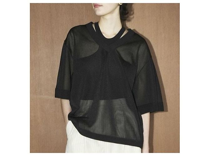 Autre Marque CLANE TRANSPARENTER V-AUSSCHNITT STRICKTOP
Stricktop Schwarz - Ansicht 3