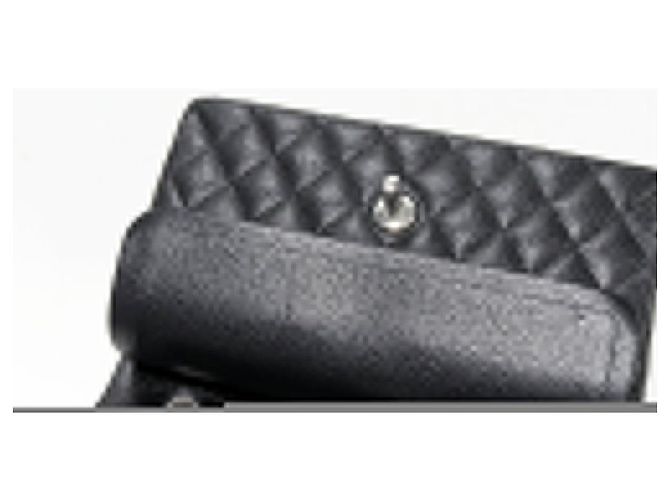 Borsa 2 in 1 classica in vitello grana Chanel A01113 Nero - vista 4