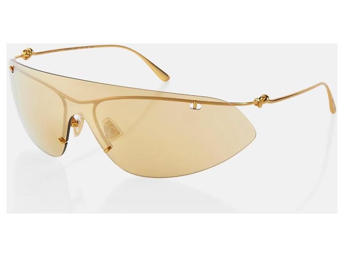 Gafas de sol Bottega Veneta de metal dorado - vista 4