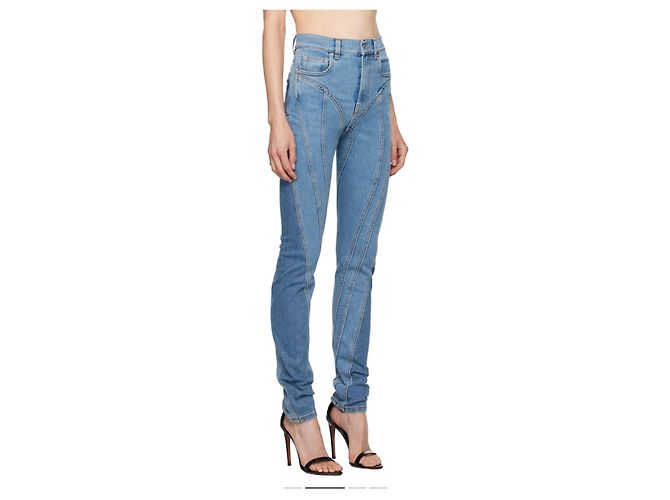 Thierry Mugler Jeans spiral bicolor Mugler Blu - vista 2