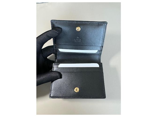 Portafoglio per Donne Gucci Matelassé GG Nero Oro Piccolo - vista 5