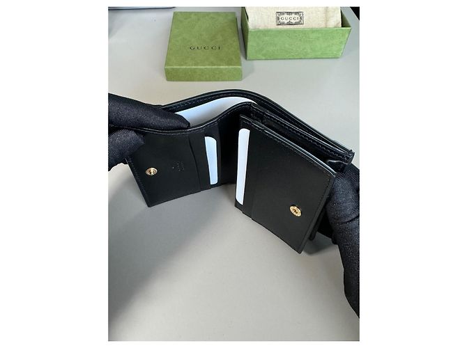 Portafoglio per Donne Gucci Matelassé GG Nero Oro Piccolo - vista 8