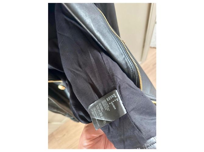 Balmain pour H&M Lederjacke Schwarz - Ansicht 6