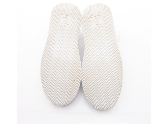 Monogram-Leder-Sneaker der Beverly Hills Linie von Louis Vuitton Weiß Grün - Ansicht 4