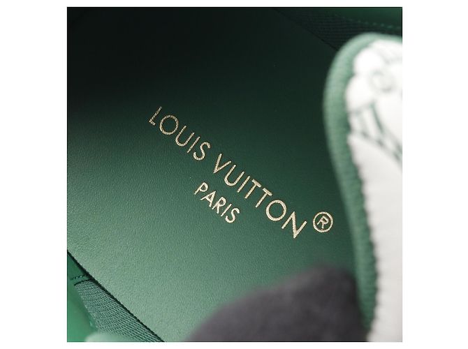 Monogram-Leder-Sneaker der Beverly Hills Linie von Louis Vuitton Weiß Grün - Ansicht 5