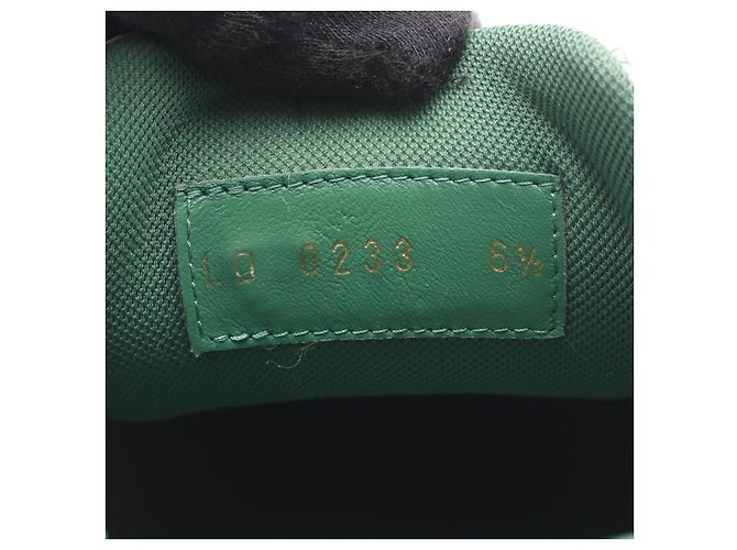 Monogram-Leder-Sneaker der Beverly Hills Linie von Louis Vuitton Weiß Grün - Ansicht 7