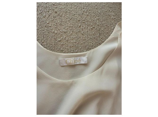 Top Chloé, modello Crêpe avorio SS2008 di Phoebe Philo Bianco - vista 5