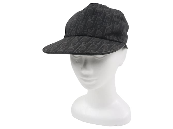 Dior Oblique Leder Baseballkappe Grau Anthrazitgrau - Ansicht 2