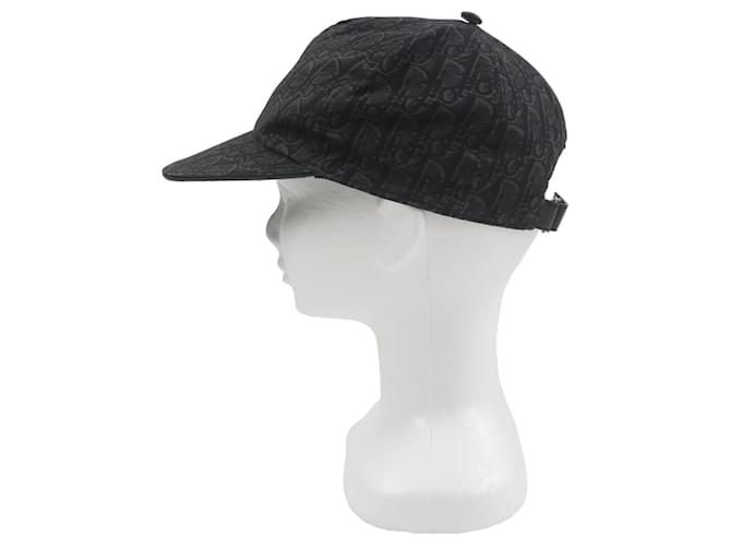 Dior Oblique Leder Baseballkappe Grau Anthrazitgrau - Ansicht 3