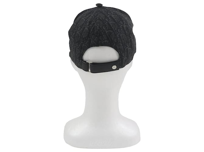 Dior Oblique Leder Baseballkappe Grau Anthrazitgrau - Ansicht 4