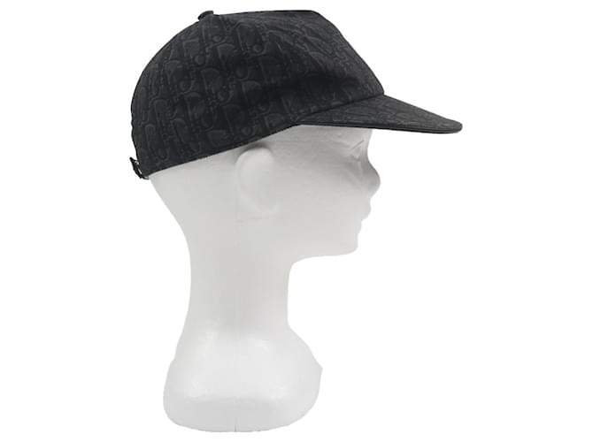 Dior Oblique Leder Baseballkappe Grau Anthrazitgrau - Ansicht 5