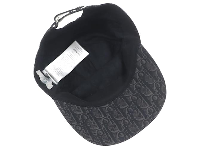 Dior Oblique Leder Baseballkappe Grau Anthrazitgrau - Ansicht 6