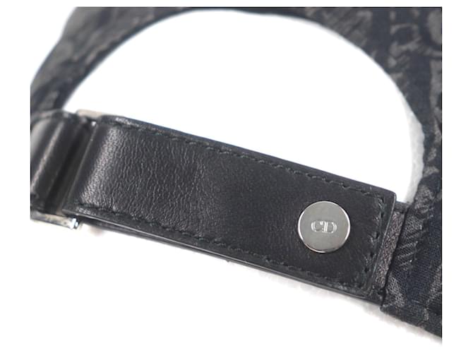 Dior Oblique Leder Baseballkappe Grau Anthrazitgrau - Ansicht 8