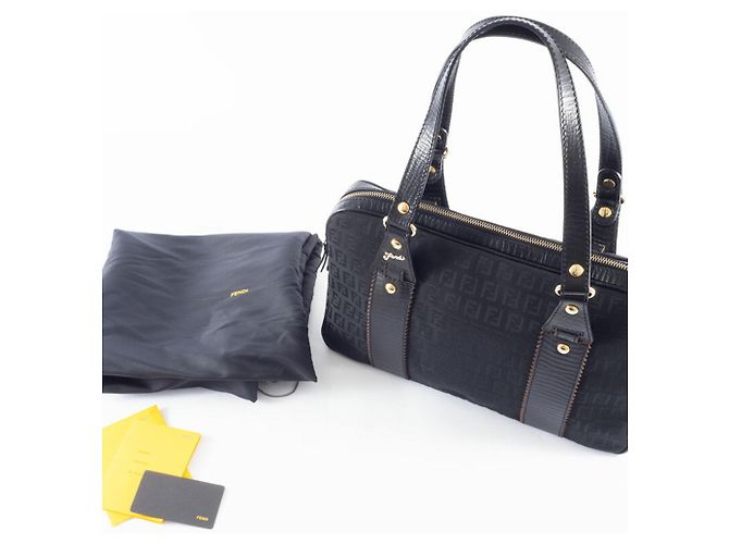 Fendi Zucca Canvas-Handtasche Schwarz - Ansicht 10