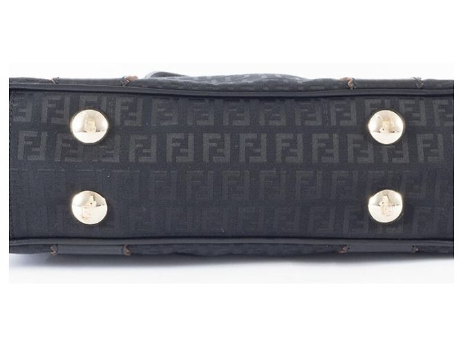 Fendi Zucca Canvas-Handtasche Schwarz - Ansicht 11