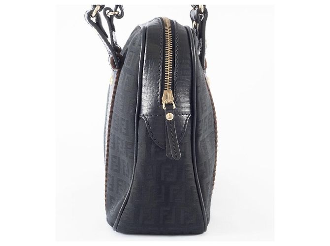 Fendi Zucca Canvas-Handtasche Schwarz - Ansicht 14