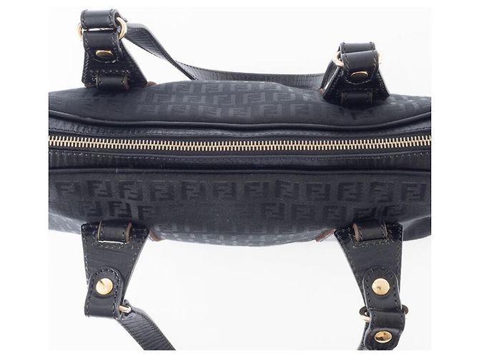 Fendi Zucca Canvas-Handtasche Schwarz - Ansicht 17