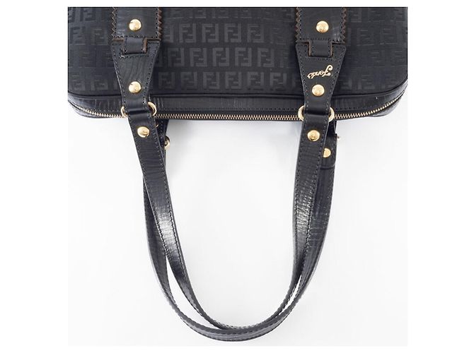 Fendi Zucca Canvas-Handtasche Schwarz - Ansicht 18