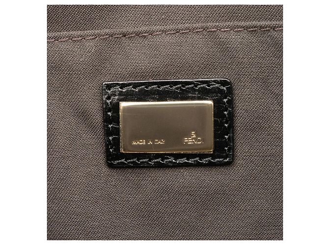 Fendi Zucca Canvas-Handtasche Schwarz - Ansicht 8