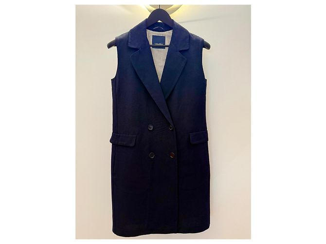 Max Mara S'Max Mara Westenkleid Marineblau - Ansicht 2
