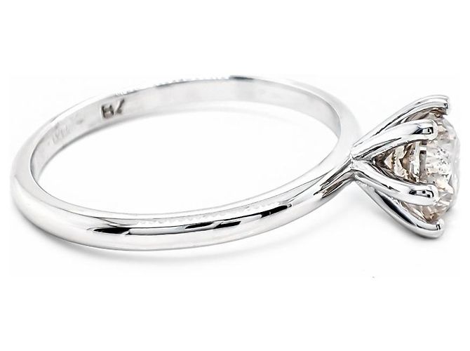 Autre Marque Anello solitario in oro bianco e diamante 0,93 ct - vista 4