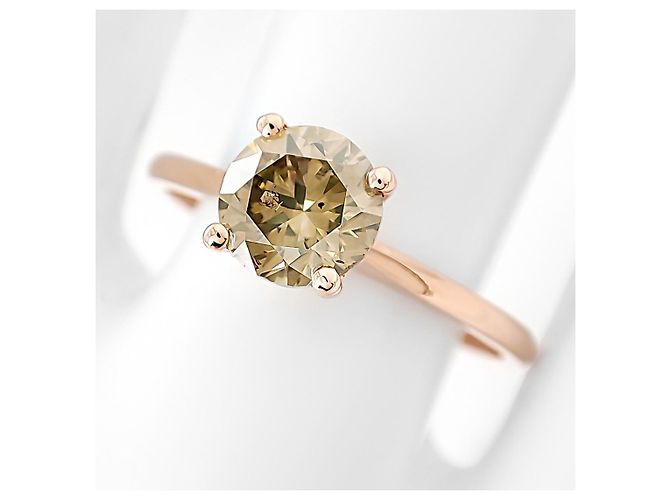 Autre Marque Anello solitario in oro rosa e diamante da 1,01 ct - vista 2