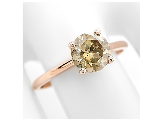 Autre Marque Anello solitario in oro rosa e diamante da 1,01 ct - vista 3