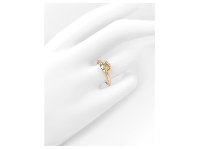Autre Marque Anello solitario in oro rosa e diamante da 1,01 ct - vista 6
