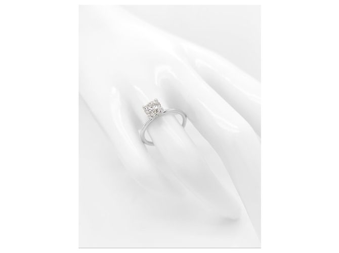 Autre Marque Anello solitario in oro bianco e diamante 1,02 ct - vista 5
