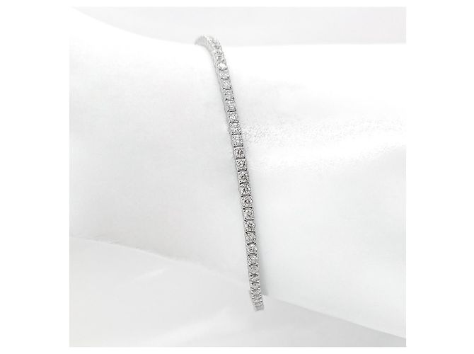Autre Marque Bracciale in oro bianco e diamanti da 2,50 ct - vista 2