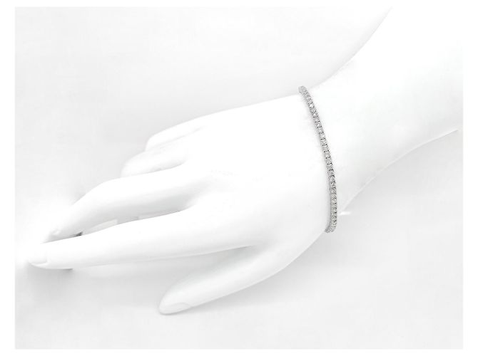 Autre Marque Bracciale in oro bianco e diamanti da 2,50 ct - vista 3